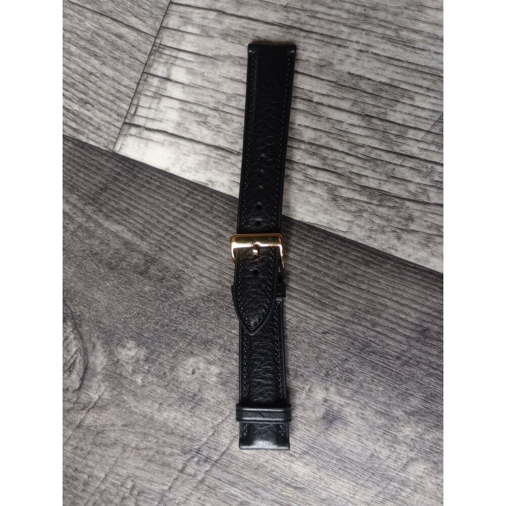 Getalia Black Italian Leather Watch Band 20 MM